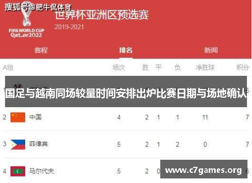 国足与越南同场较量时间安排出炉比赛日期与场地确认 国足与越南同场较量时间安排出炉比赛日期与场地确认