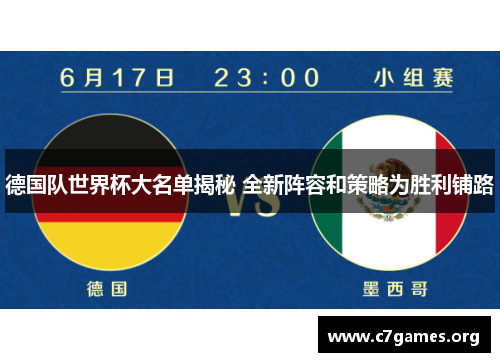德国队世界杯大名单揭秘 全新阵容和策略为胜利铺路
